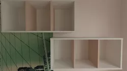  White wall shelf Free low-poly  3D model