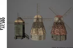 Windmill Low-poly  3D model
