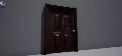 Wooden Door Free low-poly  3D model