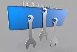 Wrench and bolts Free 3D model