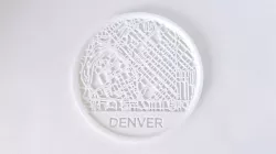 028a - Drink Coaster - Denver Map -  3D print model
