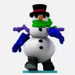 1-Snowman solid 3D print model