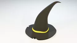3D modeling Of a wizard Hat Free low-poly  3D model