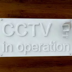 3d Printable CCTV sign STL OBJ 3D print model