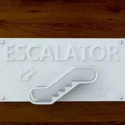 3d Printable Escalator sign STL OBJ 3D print model