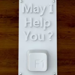 3d Printable May I Help YOu sign STL OBJ 3D print model