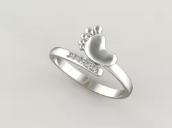 Baby foot Ring STL 7 sizes 3D print model