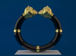 Bear head Bangle 3D print model