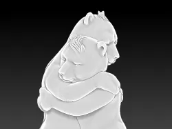 Bear Hug printable model 3D print model