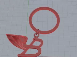 Bentley Full Metal Keychain 3D print model