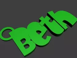 BETH Keyring printable 3D print model