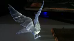 Bird with wings stretched back 3D print model