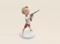 Boy with the gun 3D print model