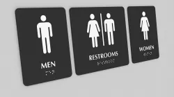 Braille Toilet Restroom Signs 3D print model