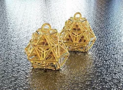 BRO WOVE TETRAHEDRON EARRING 3D print model