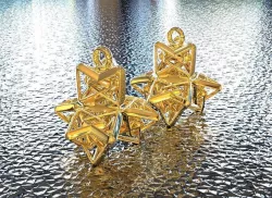 BRO WOVEN TETRAHEDRON 2 EARRING  3D print model