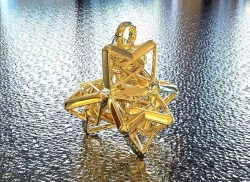 BRO WOVEN TETRAHEDRON 2 PENDANT 3D print model
