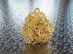 BRO WOVEN  TETRAHEDRON PENDANT 3D print model