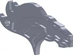 Broncos Horse Head Key Fob 3D print model