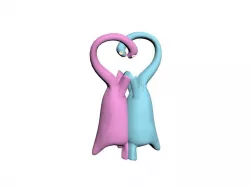 Brontosauri in Love 3D print model