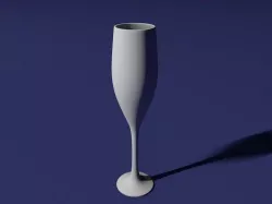 Champagne glass 3D print model