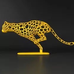 Cheetah Voronoi Wireframe 3D print model