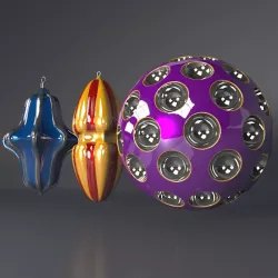 Christmas tree decoration items 3D print model