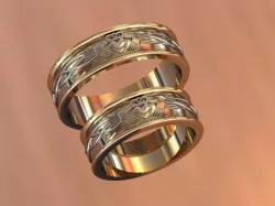 Claddagh wedding bands 3D print model