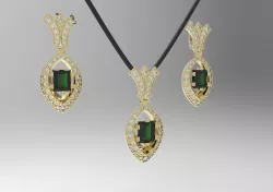 Classic earrings and pendant 3D print model