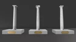 Classical Columns     Doric Ionic Corinthian for educational use 3D print model