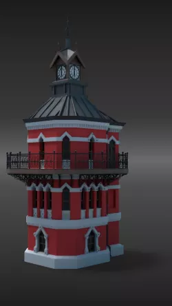 Clock Tower Classic Building Free 3D model