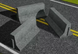 Concrete Road Block Sample  Free low-poly  3D model
