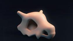 Cubone Skull - 3d printable model Free 3D model