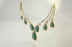 Diamond Necklace - Pear cut Diamond 3D print model