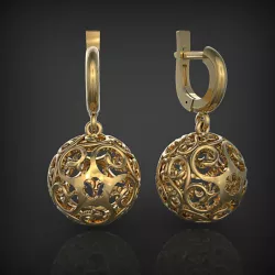 Earrings - Ball 3D print model