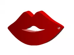 earrings lips 3D print model
