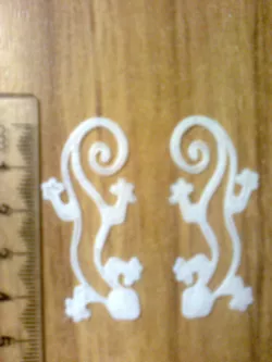 earrings Lizards 3D print model