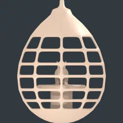 easter egg key ring 3D print model