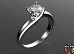 Engagement ring 1 with a set of sizes 3D print model