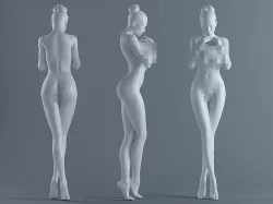 Female body 3D print model