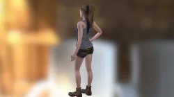 Free Realistic Human Girl Free low-poly  3D model