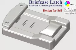 Functional Briefcase Latch - Ready for 3D-Printing and Molding 3D print model