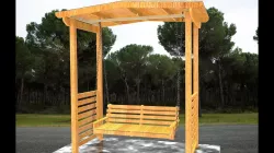 GARDEN WOOD SWING BENCH 3D print model
