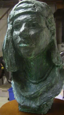 Girl with Cap solid 3D print model