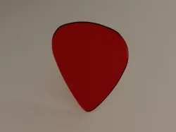 Guitarpick Thick 1mm 3D print model