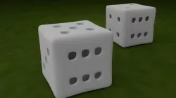 HAPPY LUCKY PRINTABLE DICE Low-poly  3D print model