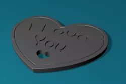 Heart Coaster 3D print model