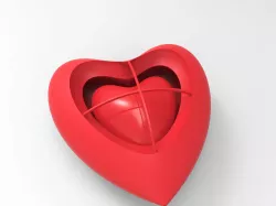 Heart Heart earring 3D print model