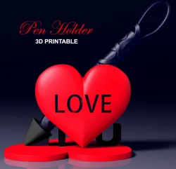 Heart Pen Holder 3D print model