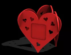 Heart photo frame 3D print model